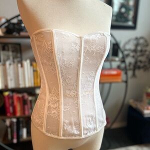 Lovely Sheer White Lace Corset